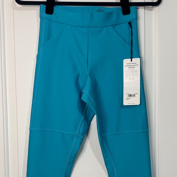 ALO Yoga 4-pocket Utility Legging High Waisted Aqua Blue Women’s Leggings XS - Picture 3 of 14